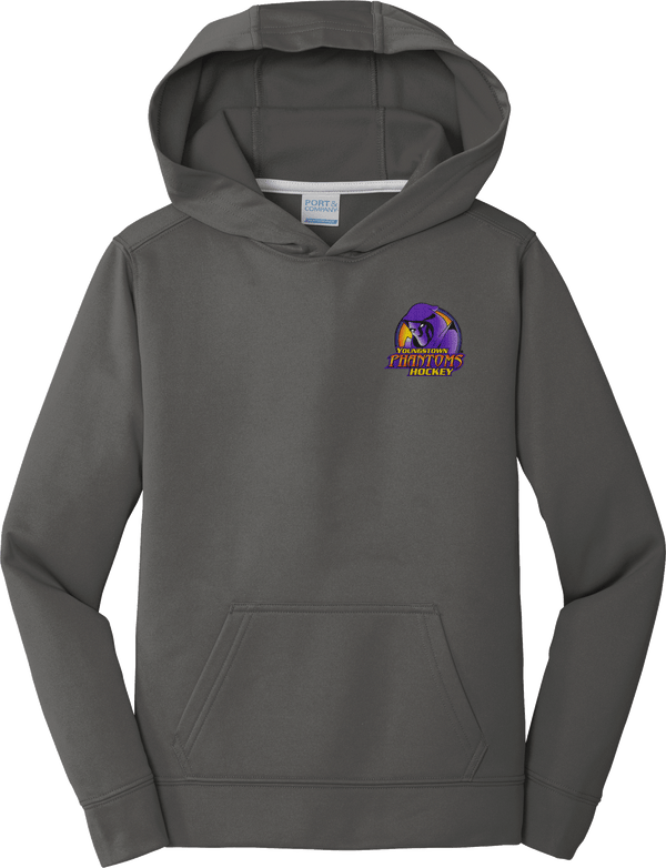 Youngstown Phantoms Youth Performance Fleece Pullover Hooded Sweatshirt